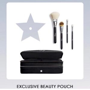 Dior Black and White Brush Set with Exclusive Pouch